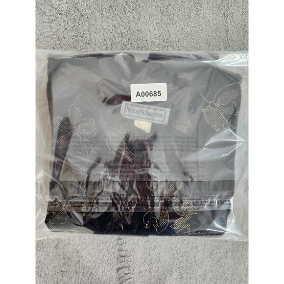 Vintage Norton McNaughton Velvet Collarless Jacket Size 12 Black Gold Glitter - Picture 6 of 6